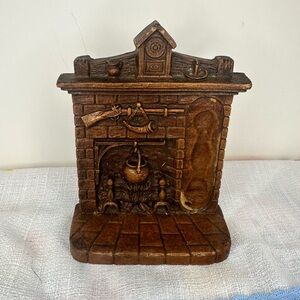 Vintage Brown Fireplace Figurine